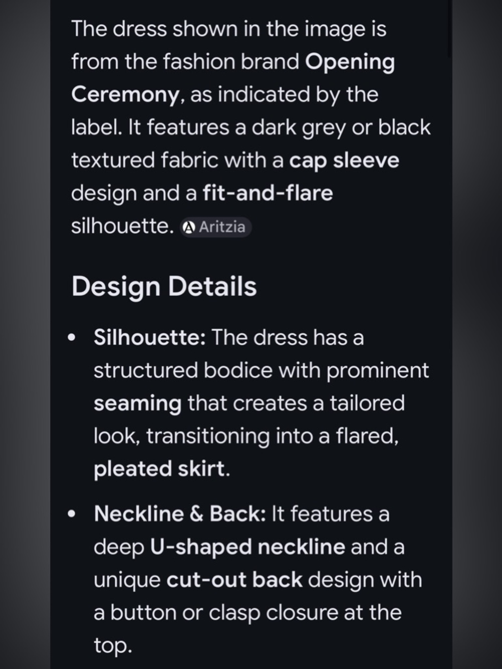 Opening Ceremony black linen dress